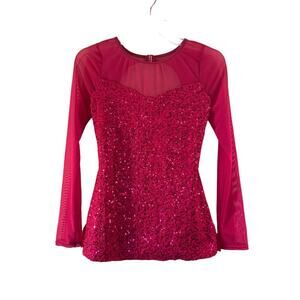 BALERA Women’s Fuchia Sequin Dancewear / Size: SA 4/6